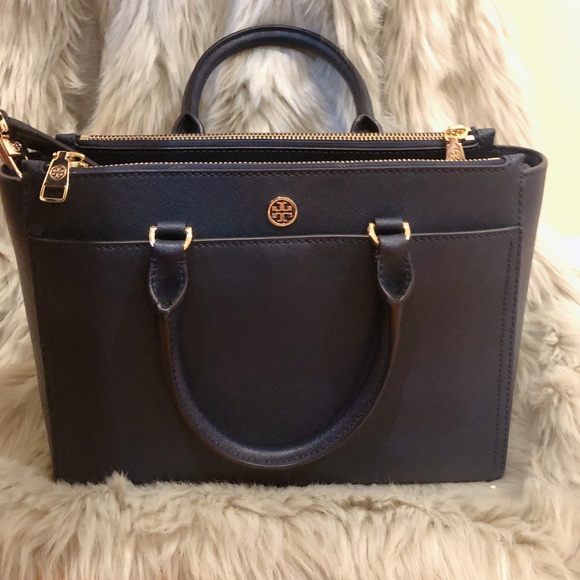 Tory Burch Robinson Small Double-Zip Tote